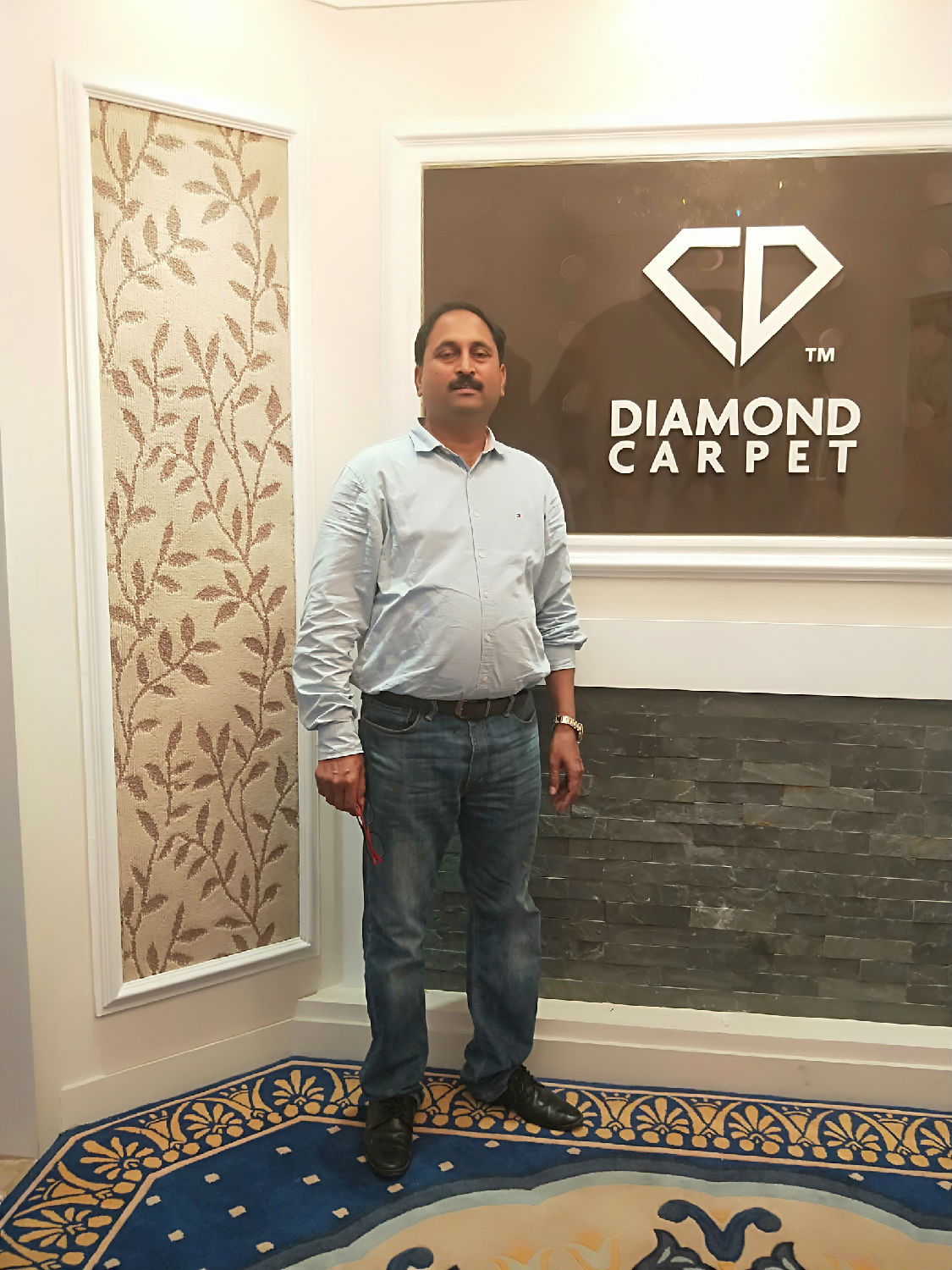 钻石地毯接待印度客户
